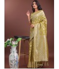 Mustard Linen Cotton Designer Saree Mustard Linen Cotton Designer Saree