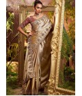 Golden Pure Viscose Silk Hand Work Kanchipuram Saree