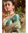 Sea Green Pure Viscose Silk Hand Work Kanchipuram Saree