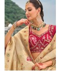 Chiku Pure Kanjivaram Heavy Work Designer Saree
