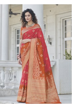 Wedding Pink Banarasi Silk Saree