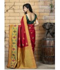 Red Banarasi Silk Designer Wedding Saree