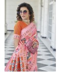 Pink Designer Patola Silk Wedding Wear Saree