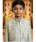 Pista Art Silk Embroidered Boys Indo Western
