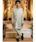 Pista Art Silk Embroidered Boys Indo Western