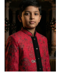Rani Art Silk Embroidered Boys Indo Western