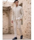 Royal Cream Embroidered Open Jodhpuri Set