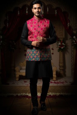 Rani Silk Printed Mens Koti