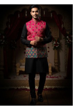 Rani Silk Printed Mens Koti