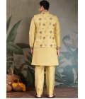 Yellow Viscose Silk Sequins Embroidered Navratri Kurta Yellow Viscose Silk Sequins Embroidered Navratri Kurta