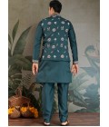 Green Viscose Silk Sequins Embroidered Navratri Kurta Green Viscose Silk Sequins Embroidered Navratri Kurta