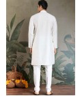White Viscose Mirror Work Navratri Kurta With Dupatta White Viscose Mirror Work Navratri Kurta With Dupatta