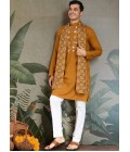 Mustard Viscose Zari Weaving Navratri Kurta With Dupatta Mustard Viscose Zari Weaving Navratri Kurta With Dupatta