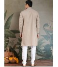 Ivory Viscose Silk Thread Embroidered Navratri Kurta Ivory Viscose Silk Thread Embroidered Navratri Kurta