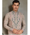 Ivory Viscose Silk Thread Embroidered Navratri Kurta Ivory Viscose Silk Thread Embroidered Navratri Kurta