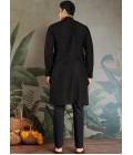 Black Viscose Rayon Mirror Work Navratri Kurta Black Viscose Rayon Mirror Work Navratri Kurta