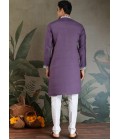 Pastel Purple Viscose Silk Thread Embroidered Navratri Kurta Pastel Purple Viscose Silk Thread Embroidered Navratri Kurta