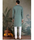 Pastel Pista Viscose Silk Thread Embroidered Navratri Kurta Pastel Pista Viscose Silk Thread Embroidered Navratri Kurta