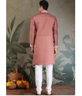 Pastel Chocolate Viscose Silk Sequence Embroidered Navratri Kurta Pastel Chocolate Viscose Silk Sequence Embroidered Navratri Kurta