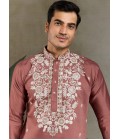 Pastel Chocolate Viscose Silk Sequence Embroidered Navratri Kurta Pastel Chocolate Viscose Silk Sequence Embroidered Navratri Kurta