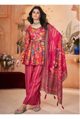 Rani Silk Digital Print Navratri Salwar Kameez