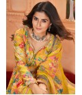 Yellow Silk Digital Print Navratri Salwar Kameez