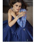 Royal Blue Art Silk Sequins Lehenga Choli
