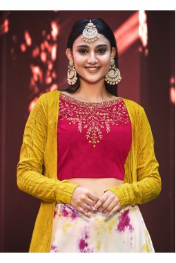 Pink Cotton Sibburi Print Wedding Lehenga Choli