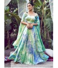 Sky Silk Printed Wedding Lehenga Choli