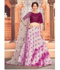 Pink Cotton Sequins Wedding Lehenga Choli