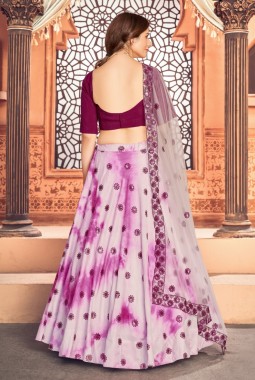 Pink Cotton Sequins Wedding Lehenga Choli