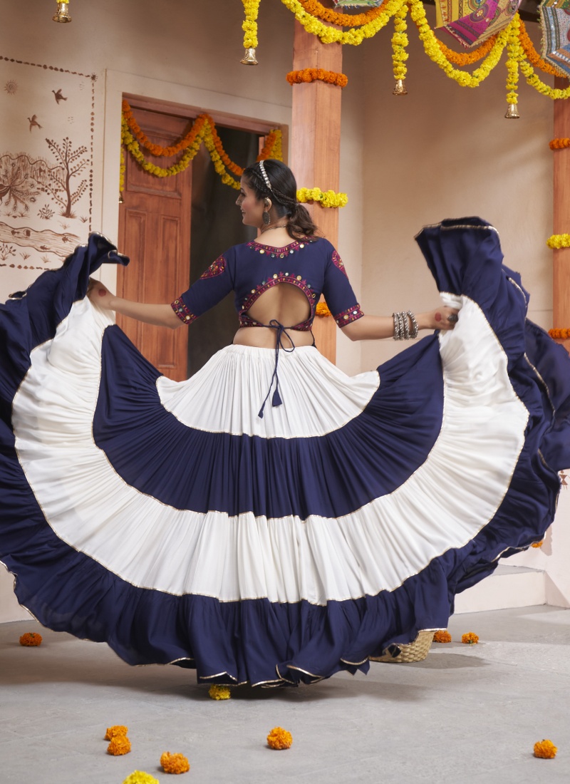 Vibrant Festivities Multi Color Rayon Navratri Chaniya Choli Vibrant Festivities Multi Color Rayon Navratri Chaniya Choli