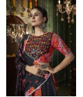 Black Maslin Cotton Mirror Work Navratri Chaniya Choli Black Maslin Cotton Mirror Work Navratri Chaniya Choli