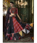 Black Maslin Cotton Mirror Work Navratri Chaniya Choli Black Maslin Cotton Mirror Work Navratri Chaniya Choli
