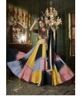 Multi Color Maslin Cotton Mirror Work Navratri Chaniya Choli