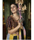 Multi Color Maslin Cotton Mirror Work Navratri Chaniya Choli