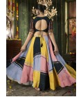 Multi Color Maslin Cotton Mirror Work Navratri Chaniya Choli