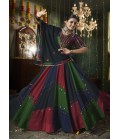 Multi-Colored Maslin Cotton Navratri Chaniya Choli With Mirror Work