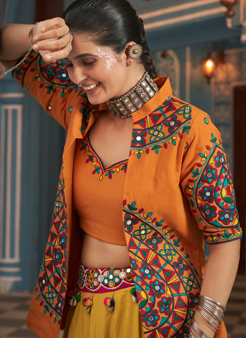 Exquisite Multi-Color Viscose Rayon Embroidered Navratri Lehenga Choli Embrace the Festive Spirit Exquisite Multi-Color Viscose Rayon Embroidered Navratri Lehenga Choli Embrace the Festive Spirit