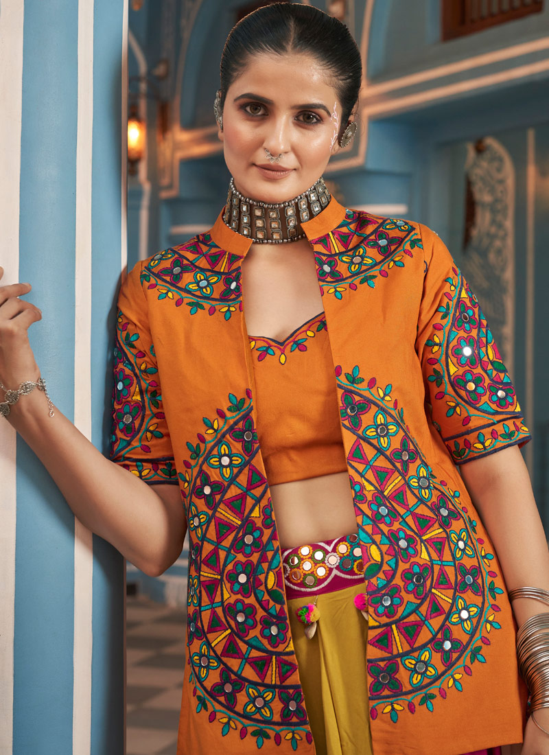 Exquisite Multi-Color Viscose Rayon Embroidered Navratri Lehenga Choli Embrace the Festive Spirit Exquisite Multi-Color Viscose Rayon Embroidered Navratri Lehenga Choli Embrace the Festive Spirit
