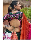 Multi Color Viscose Rayon Mirror Work Navratri Chaniya Choli