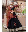 Black Viscose Rayon Navratri Chaniya Choli