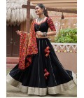 Black Viscose Rayon Navratri Chaniya Choli