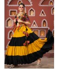 Multi Color Viscose Rayon Embroidered Navratri Chaniya Choli 