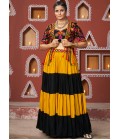 Multi Color Viscose Rayon Embroidered Navratri Chaniya Choli 