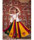 Multi Color Viscose Rayon Embroidery Navratri Chaniya Choli