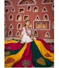 Multi Color Viscose Rayon Embroidery Navratri Chaniya Choli