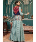 Pista Green Viscose Rayon Foil Print Navratri Chaniya Choli