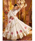 White Viscose Rayon Thread Mirror Work Navratri Chaniya Choli White Viscose Rayon Thread Mirror Work Navratri Chaniya Choli