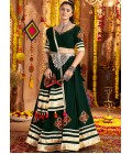 Green Viscose Rayon Thread Embroidered Navratri Chaniya Choli Green Viscose Rayon Thread Embroidered Navratri Chaniya Choli